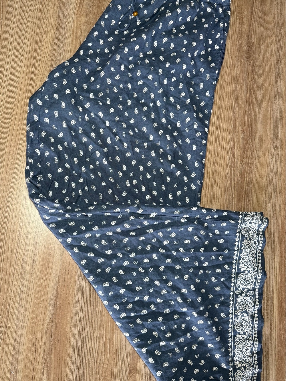 Women's Navy Blue Printed Pants